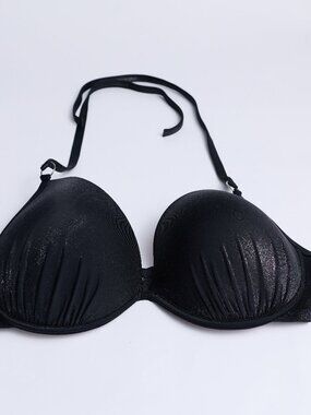 Shade & Shore 38 DD Black Glitter Bikini Top